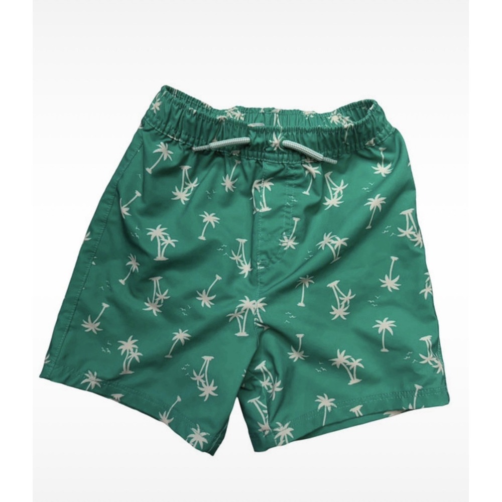 Wonder Nation Green Boys Palm Tree Swim Trunks Size 3T